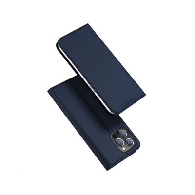 Husa iPhone 15, Flip Cover Duxducis Skin Pro, Albastru